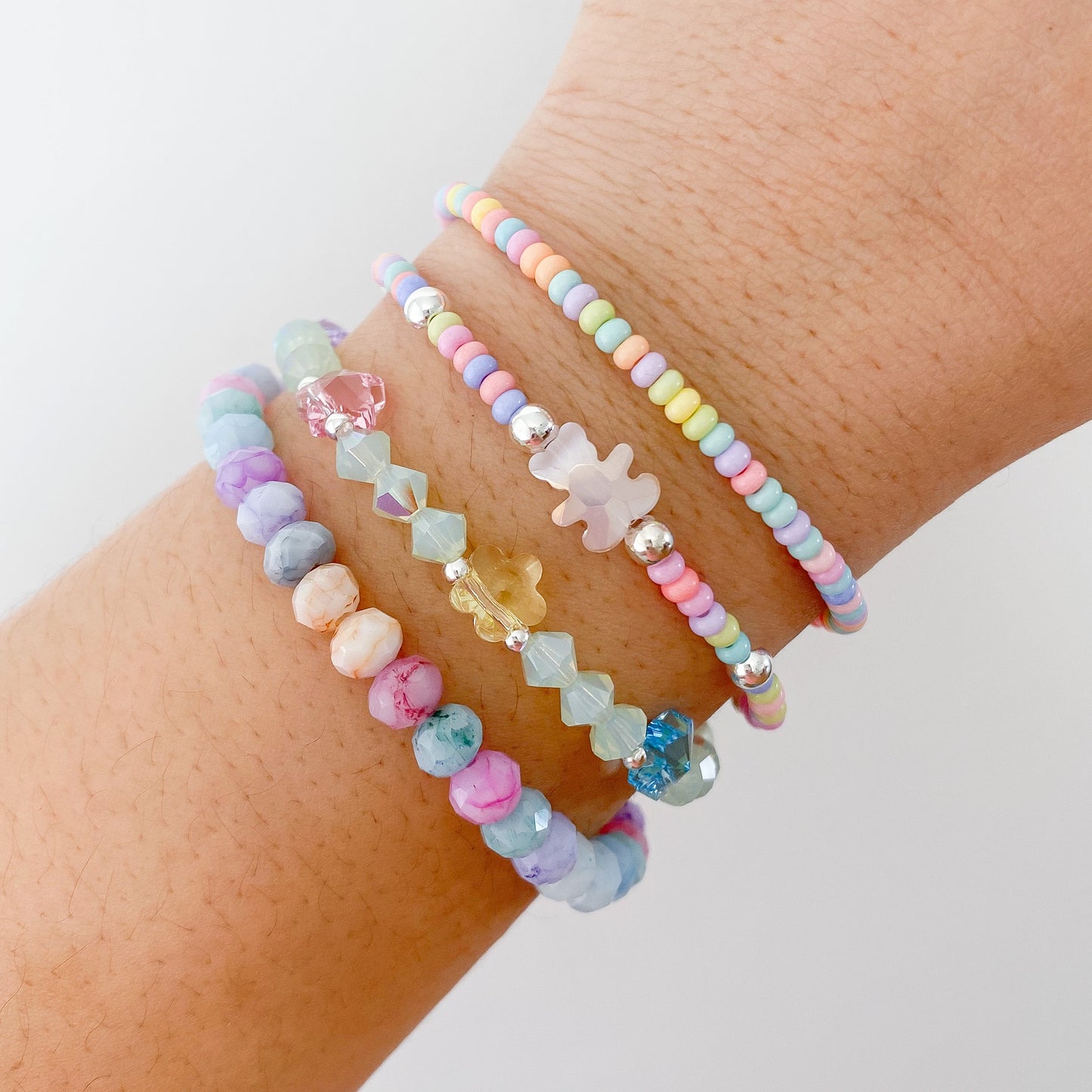 Sweet Pastel Beaded Bracelet | Plain | Munchkin's Collection