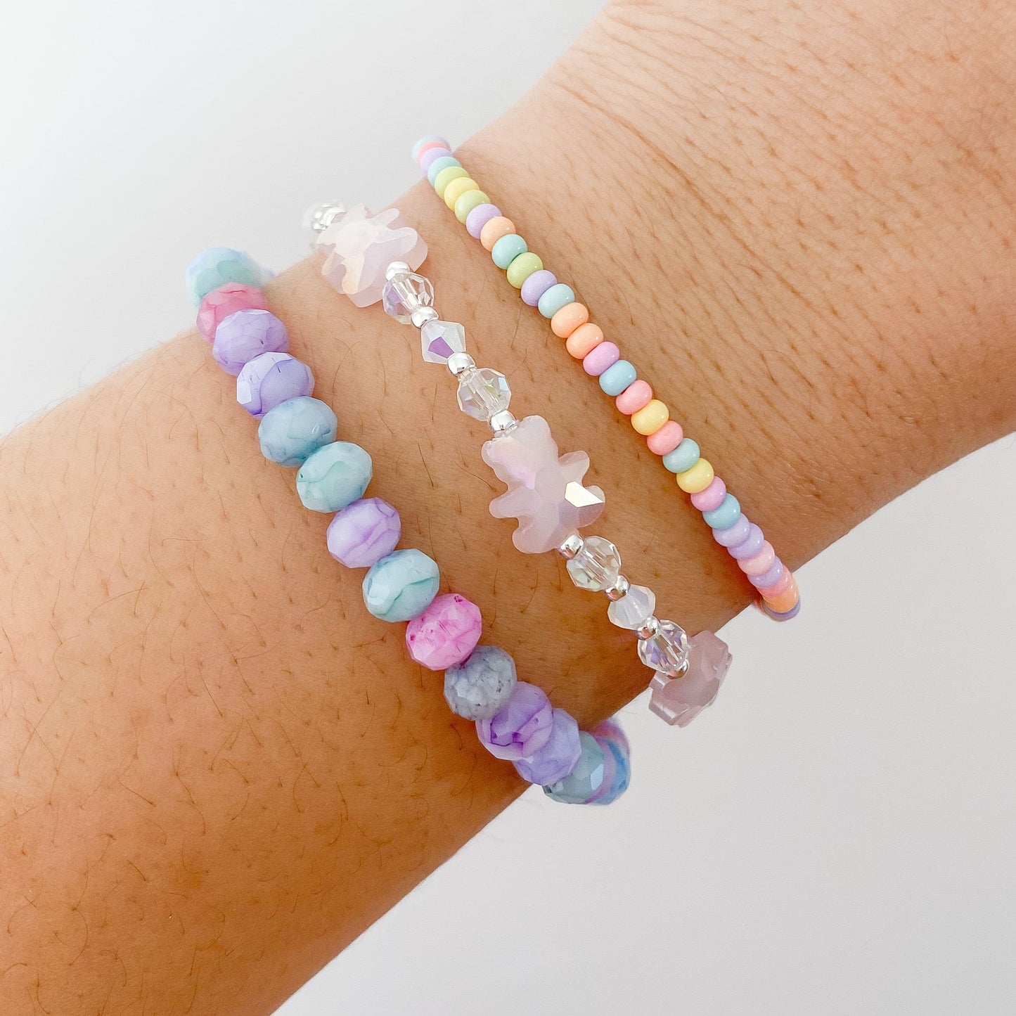 Sweet Pastel Beaded Bracelet | Plain | Munchkin's Collection