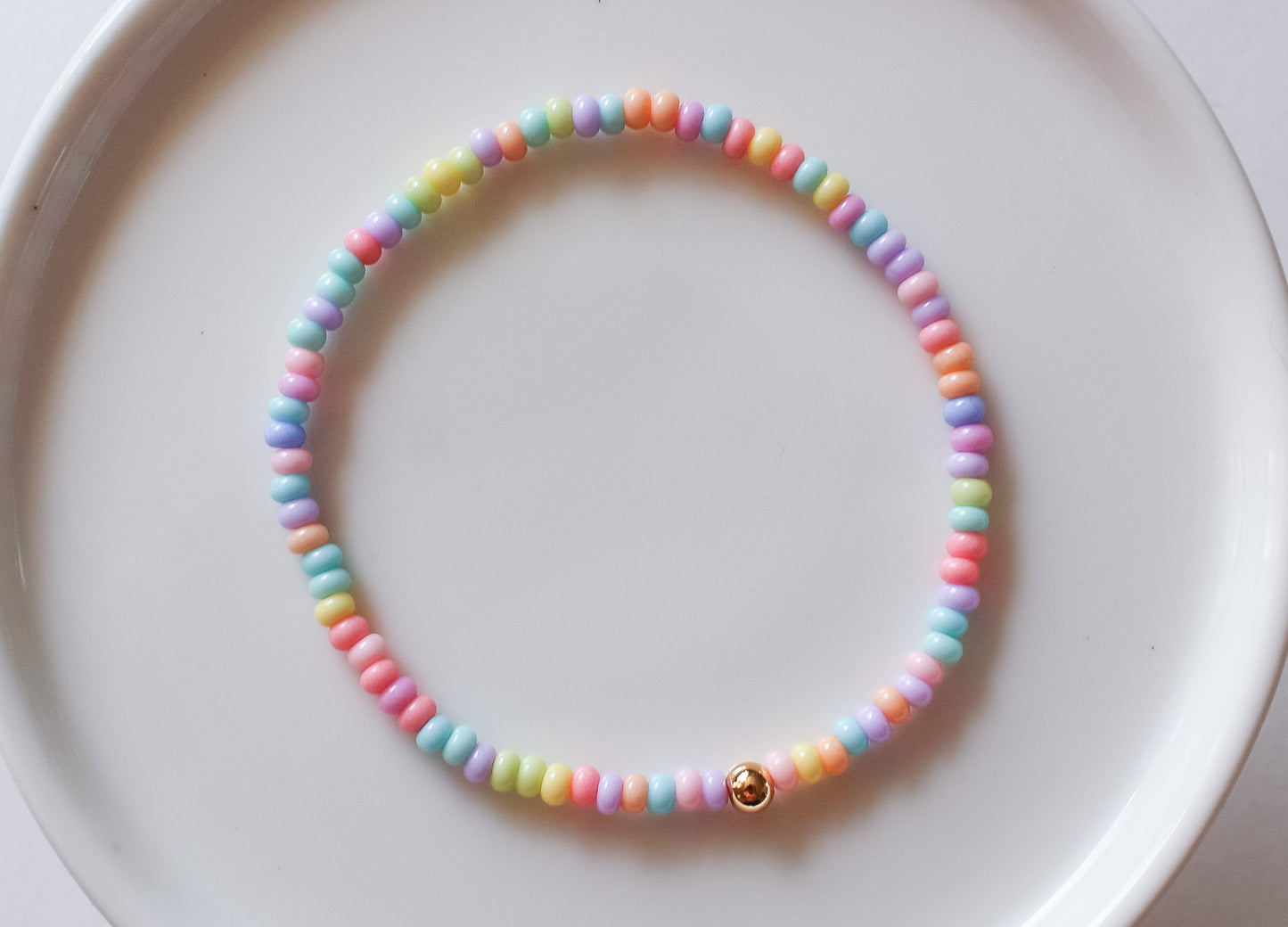 Sweet Pastel Beaded Bracelet | Plain | Munchkin's Collection