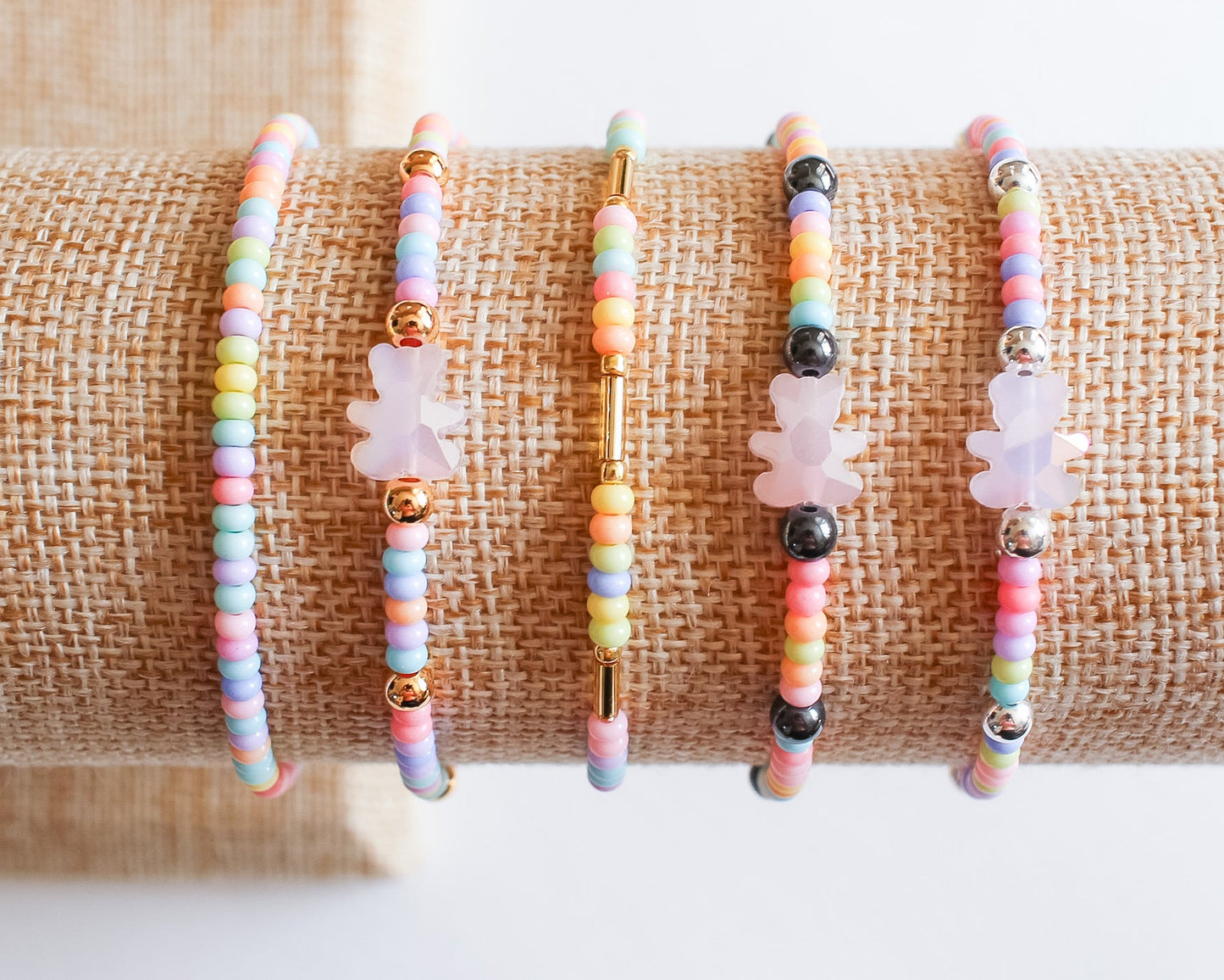 Sweet Pastel Beaded Bracelet | Plain | Munchkin's Collection