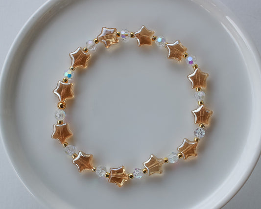 Gold Stars + AB Beads Bracelet