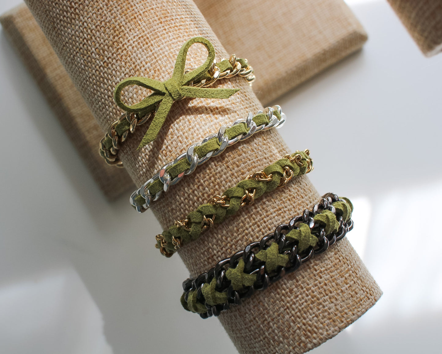 Olive Suede Bracelets
