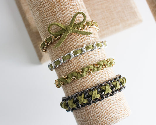 Olive Suede Bracelets