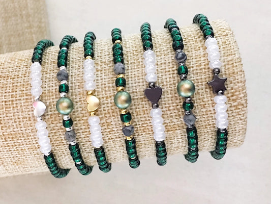 Emerald Dainty Seed Beads