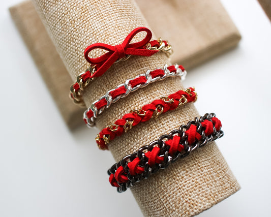 Scarlet Suede Bracelets