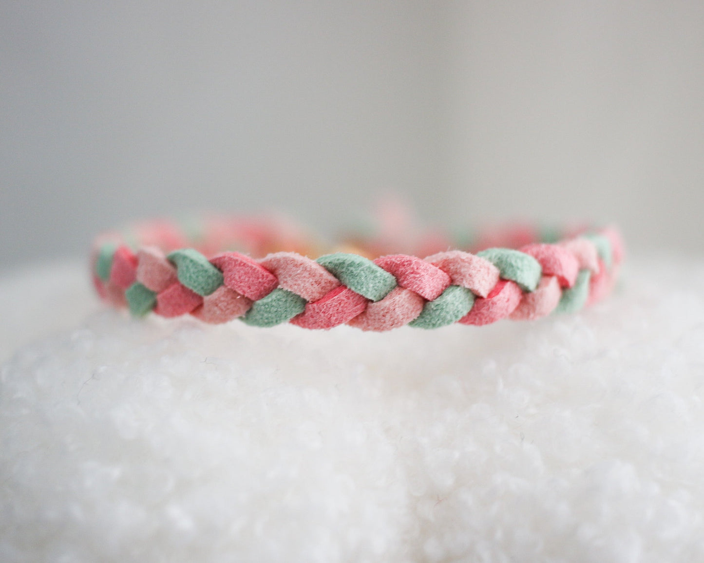 Pink "Gumdrop" Braid Bracelet