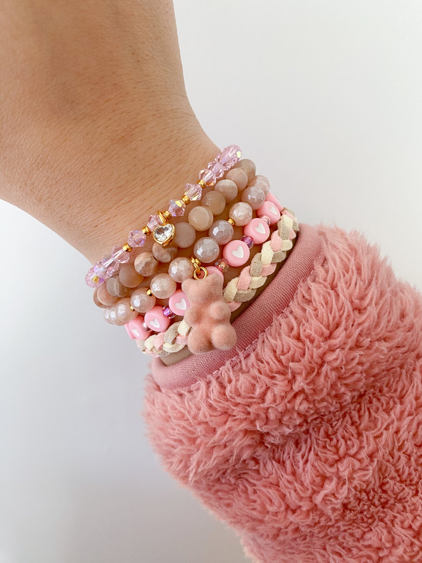 Pink Neutral Braid Bracelet