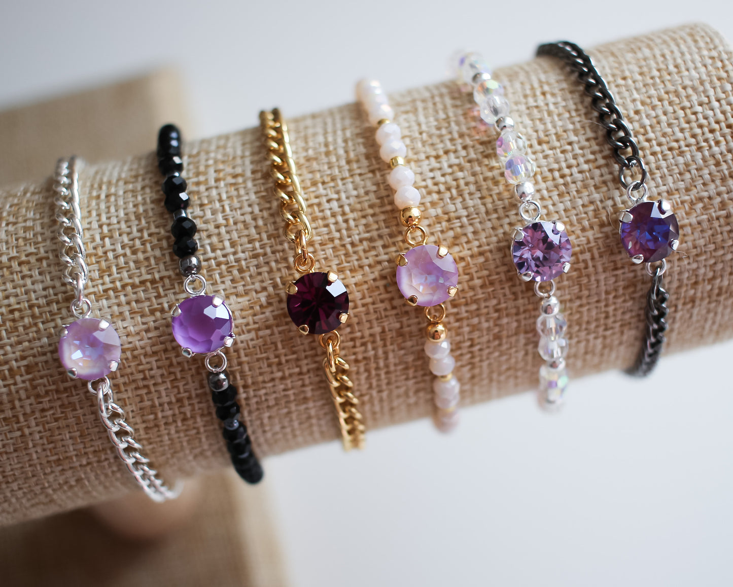 Purples & Violets Candy Crystal Bracelets
