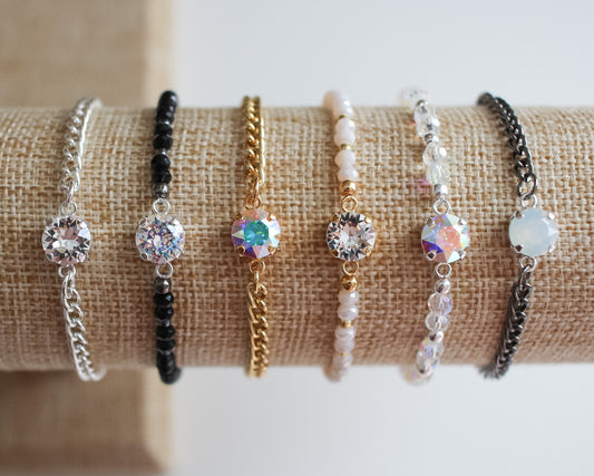 Clear & AB Candy Crystal Bracelets