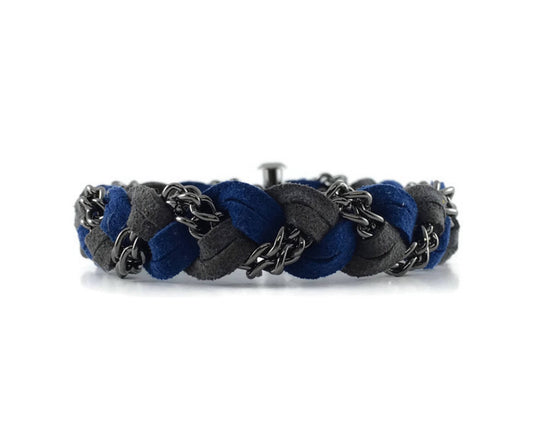 Braided Bracelet in Cobalt