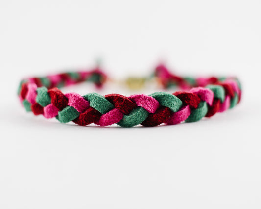 Skinny Single Braid in Pine and Berry