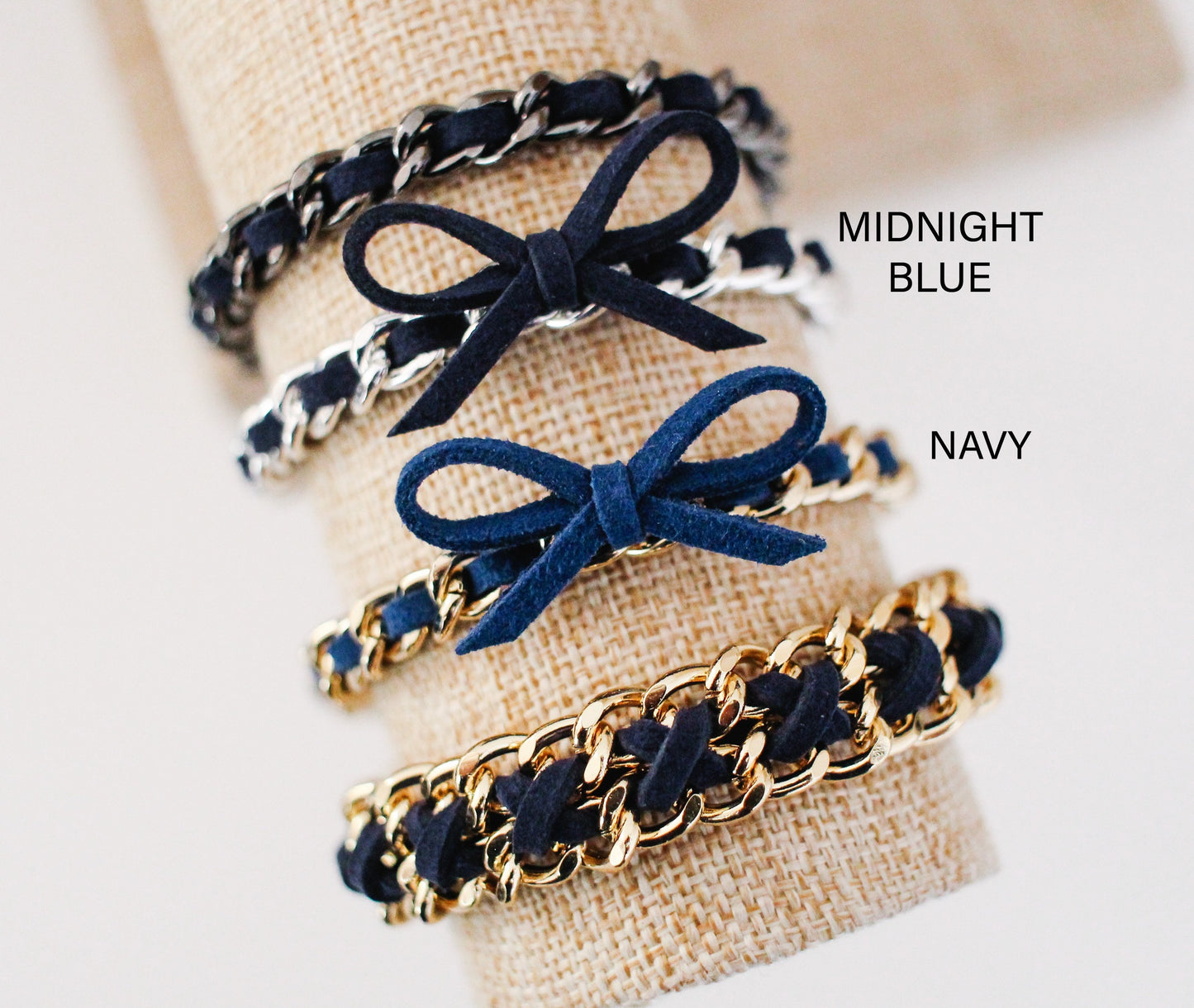 Midnight Blue Suede Bracelets