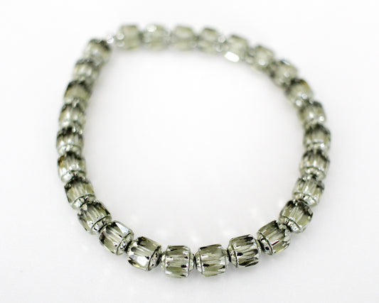 Sage Cathedral Crystal Bracelet - sage beads