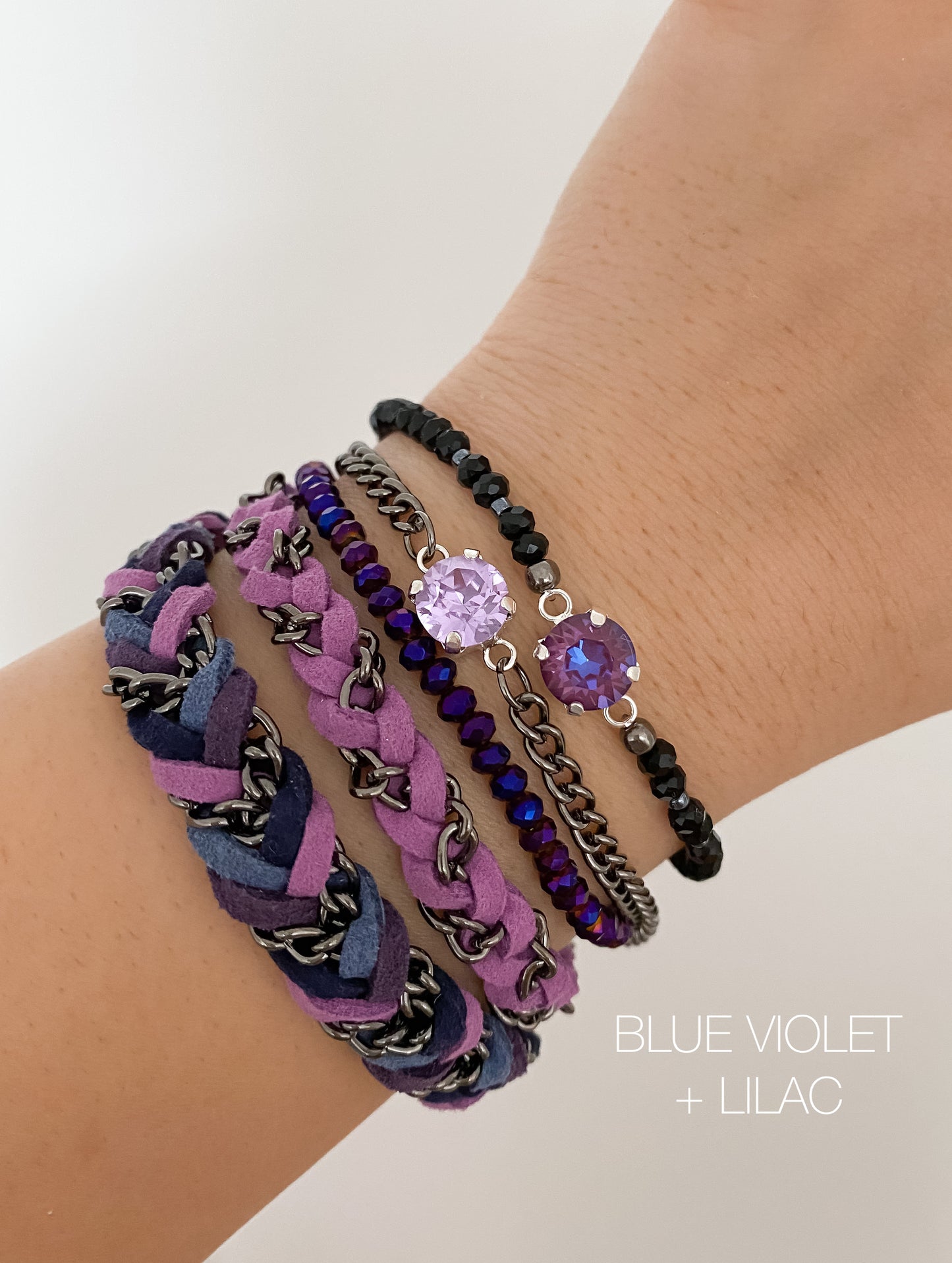 Purples & Violets Candy Crystal Bracelets