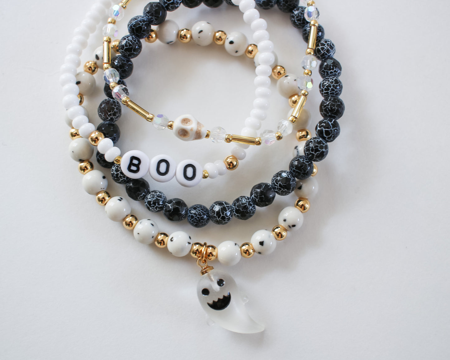 AB Crystal Skull Bracelets | BOO!