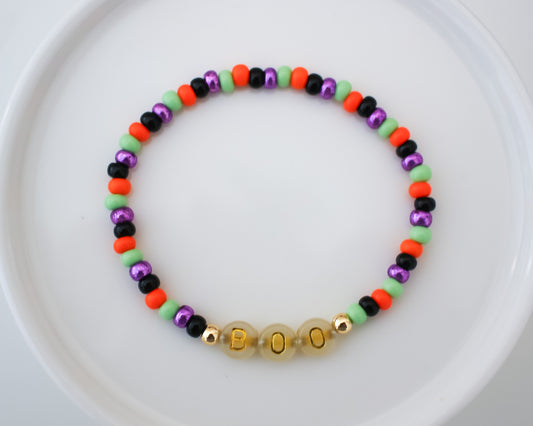 Halloween Vibes Beaded Bracelet | BOO Glow in the Dark