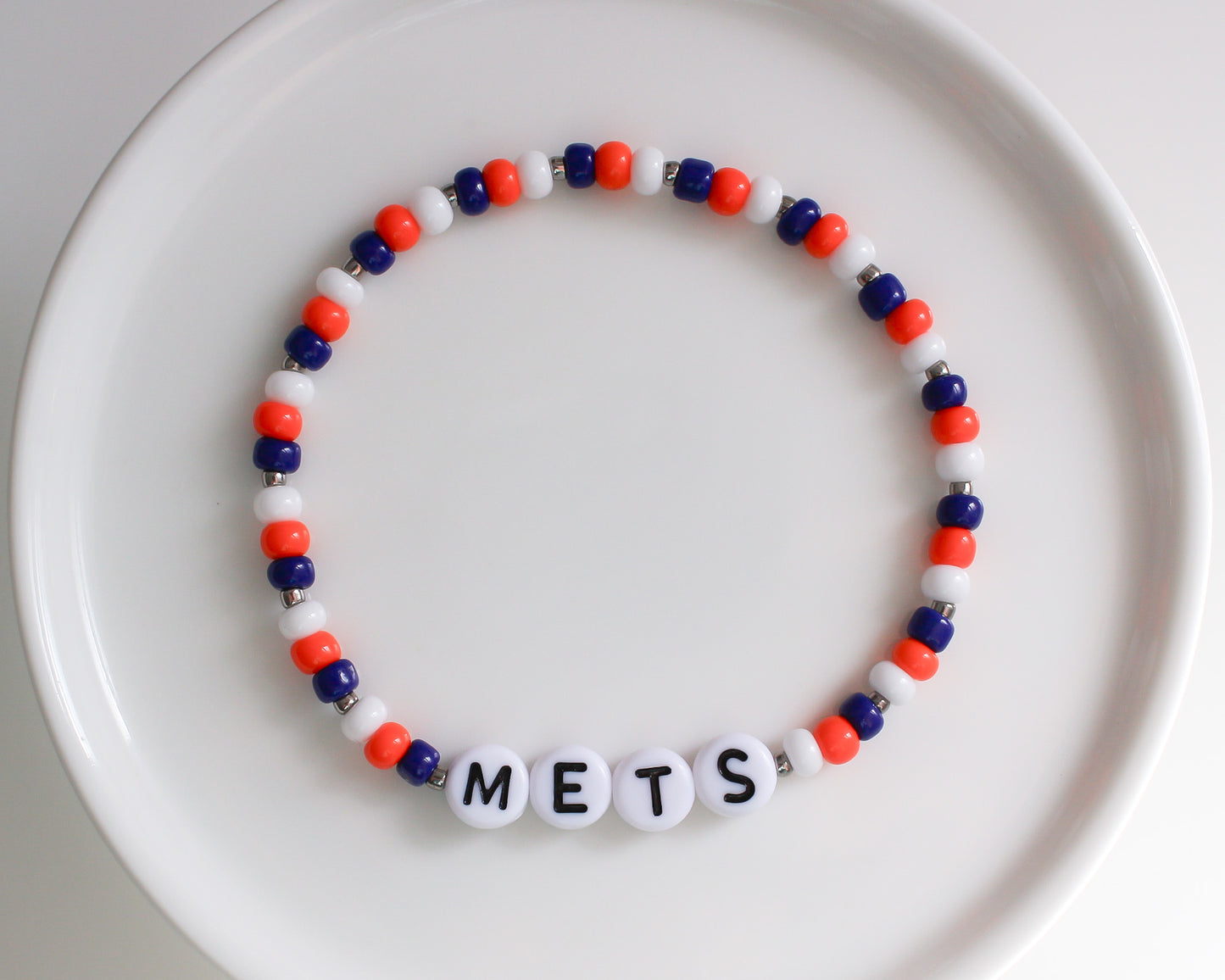 New York Mets | Baseball Bracelet | Sports Team Bracelet | Beaded Bracelet | Custom Team Bracelet (Copy)