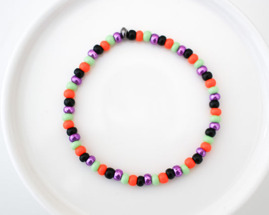 Halloween Vibes Beaded Bracelet | Simple Beaded