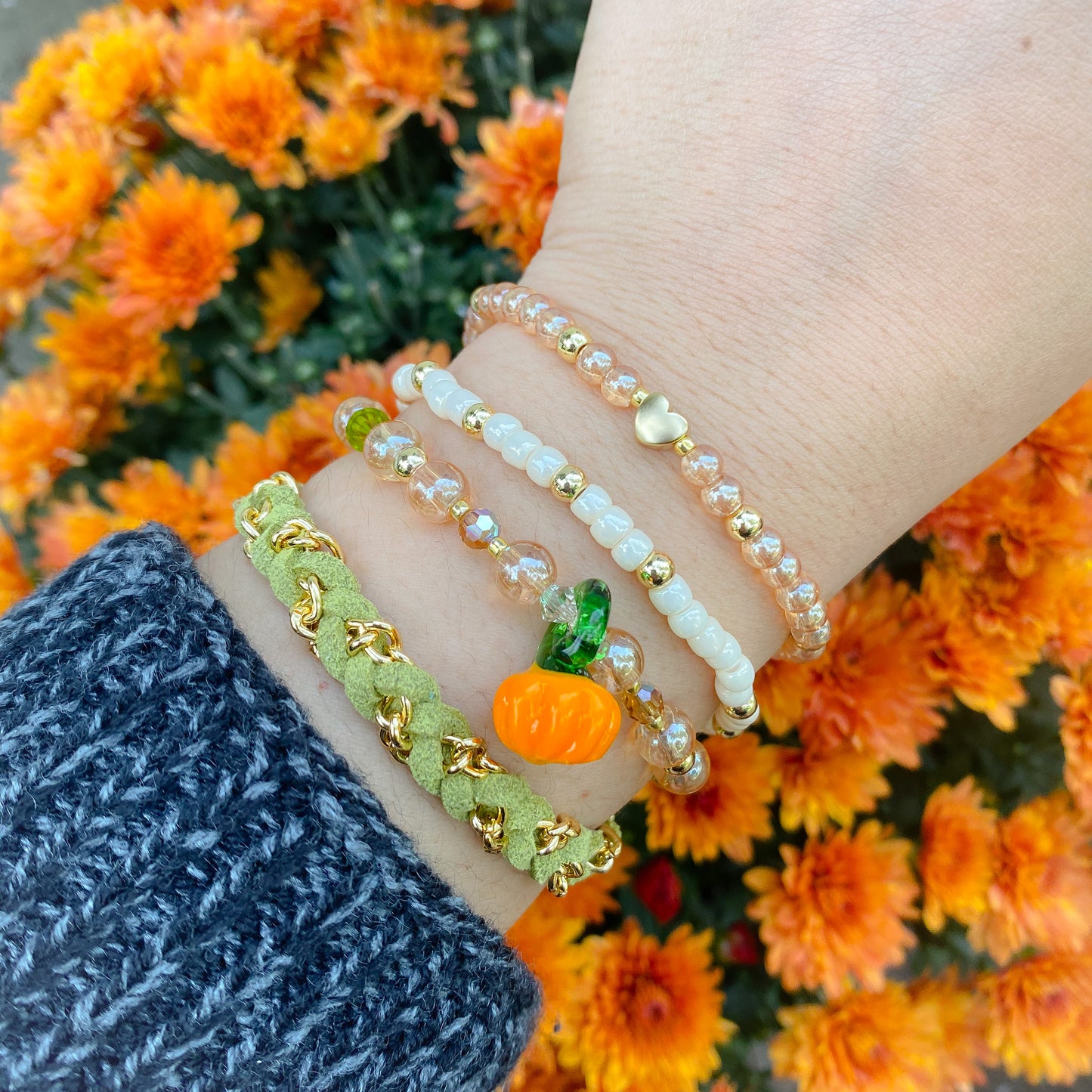 Layering Bracelets | Gold Hardware | Spooky Autumn