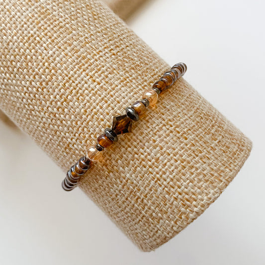 Brown Crystal Bracelet | Spooky Autumn