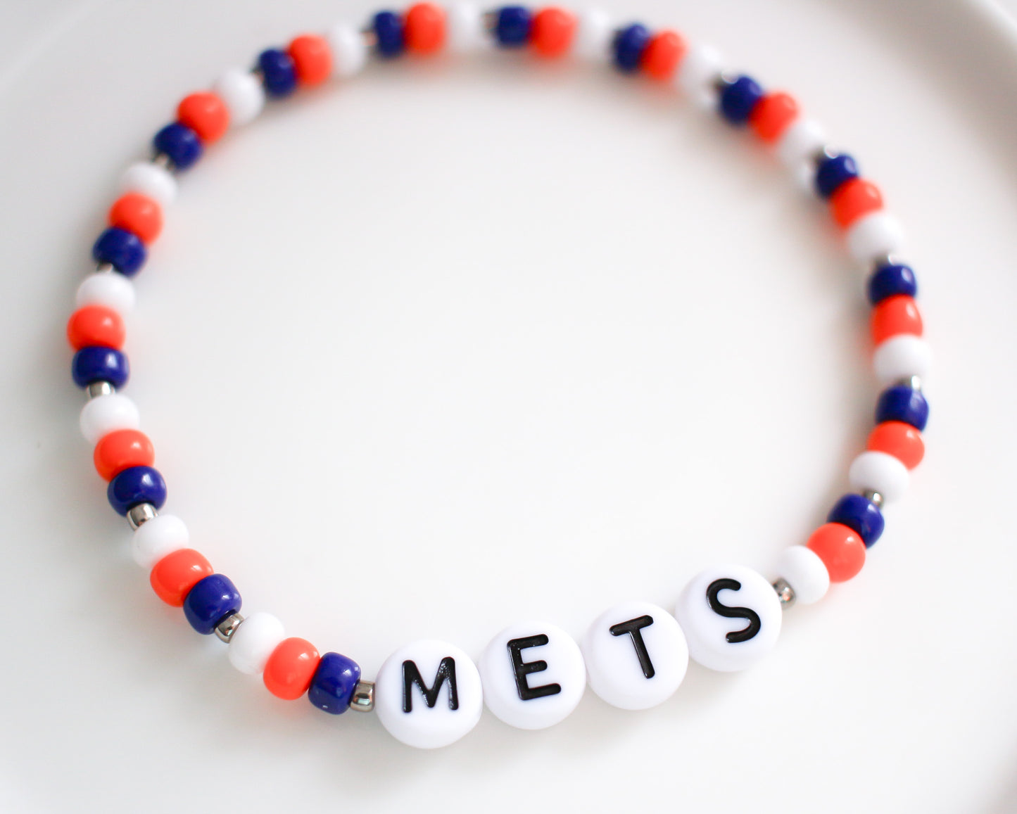 New York Mets | Baseball Bracelet | Sports Team Bracelet | Beaded Bracelet | Custom Team Bracelet (Copy)