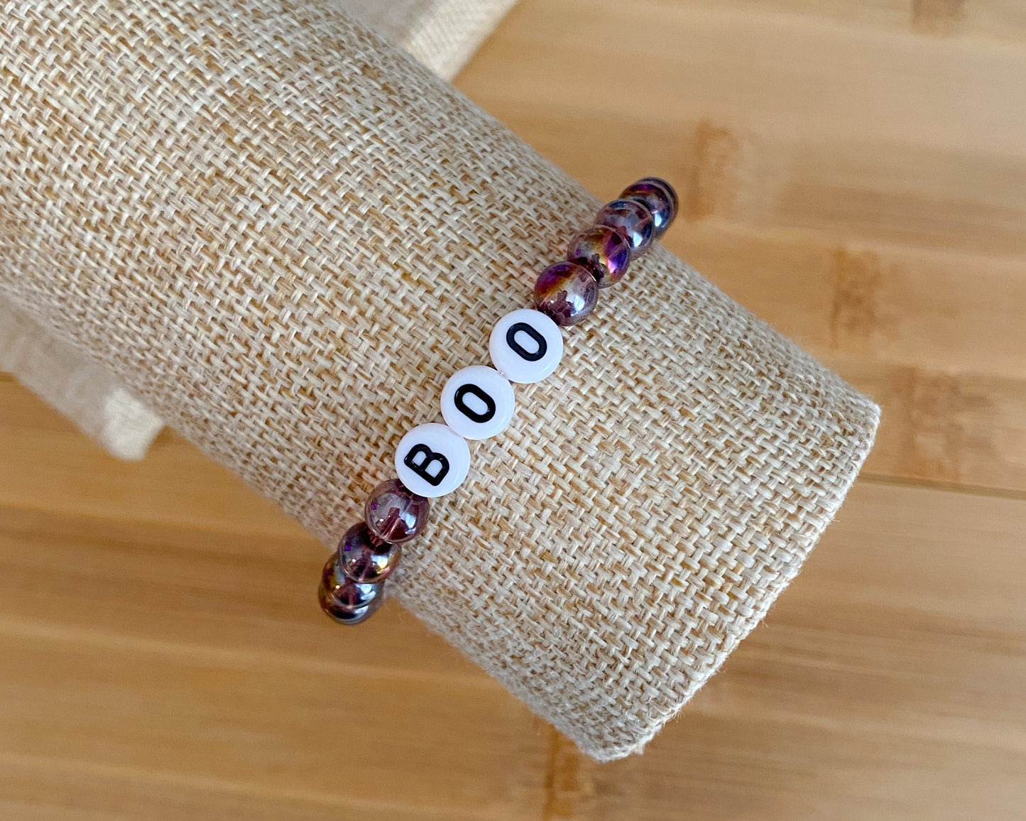 Iridescent BOO Bracelet | Spooky Autumn