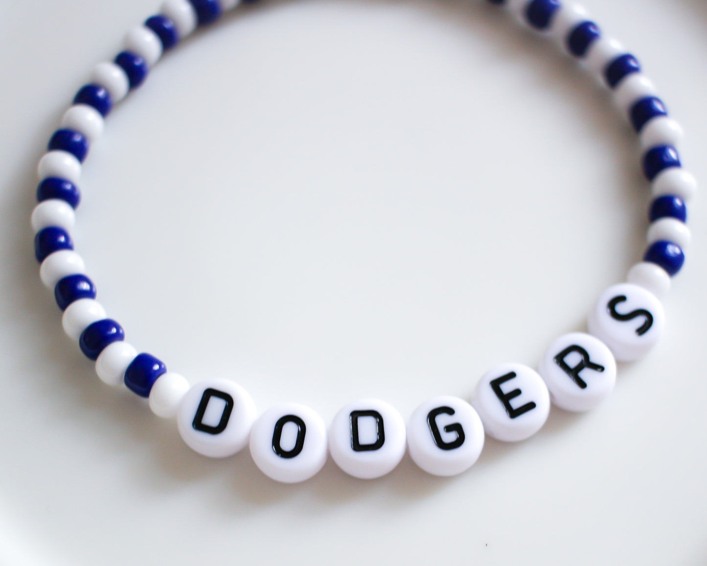 LA Dodgers | Baseball Bracelet | Sports Team Bracelet | Beaded Bracelet | Custom Team Bracelet