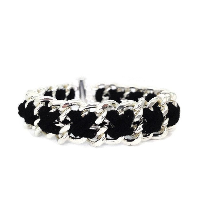 Cross Weave Bracelets in Jet