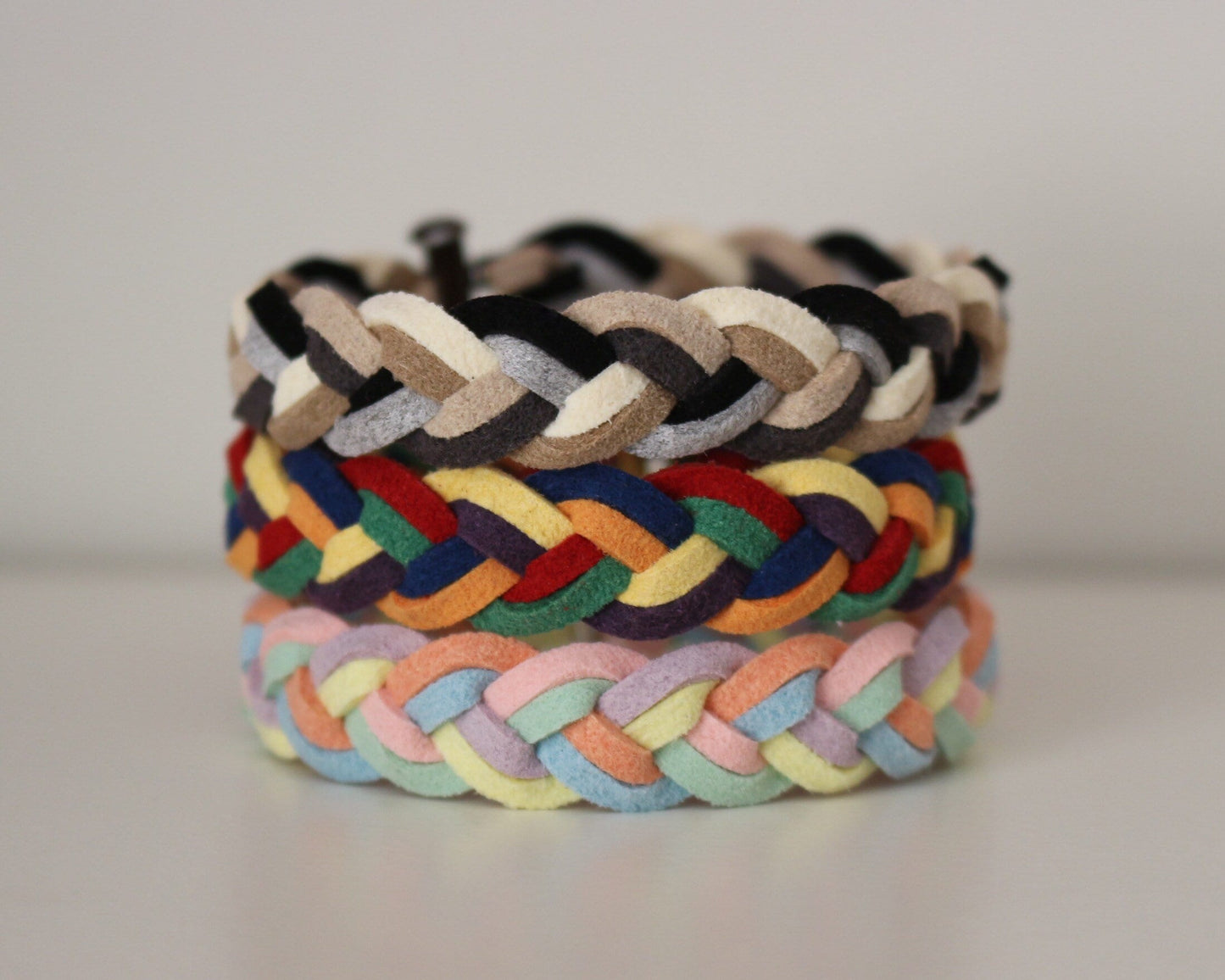 Braided Bracelet in Rainbow Bright