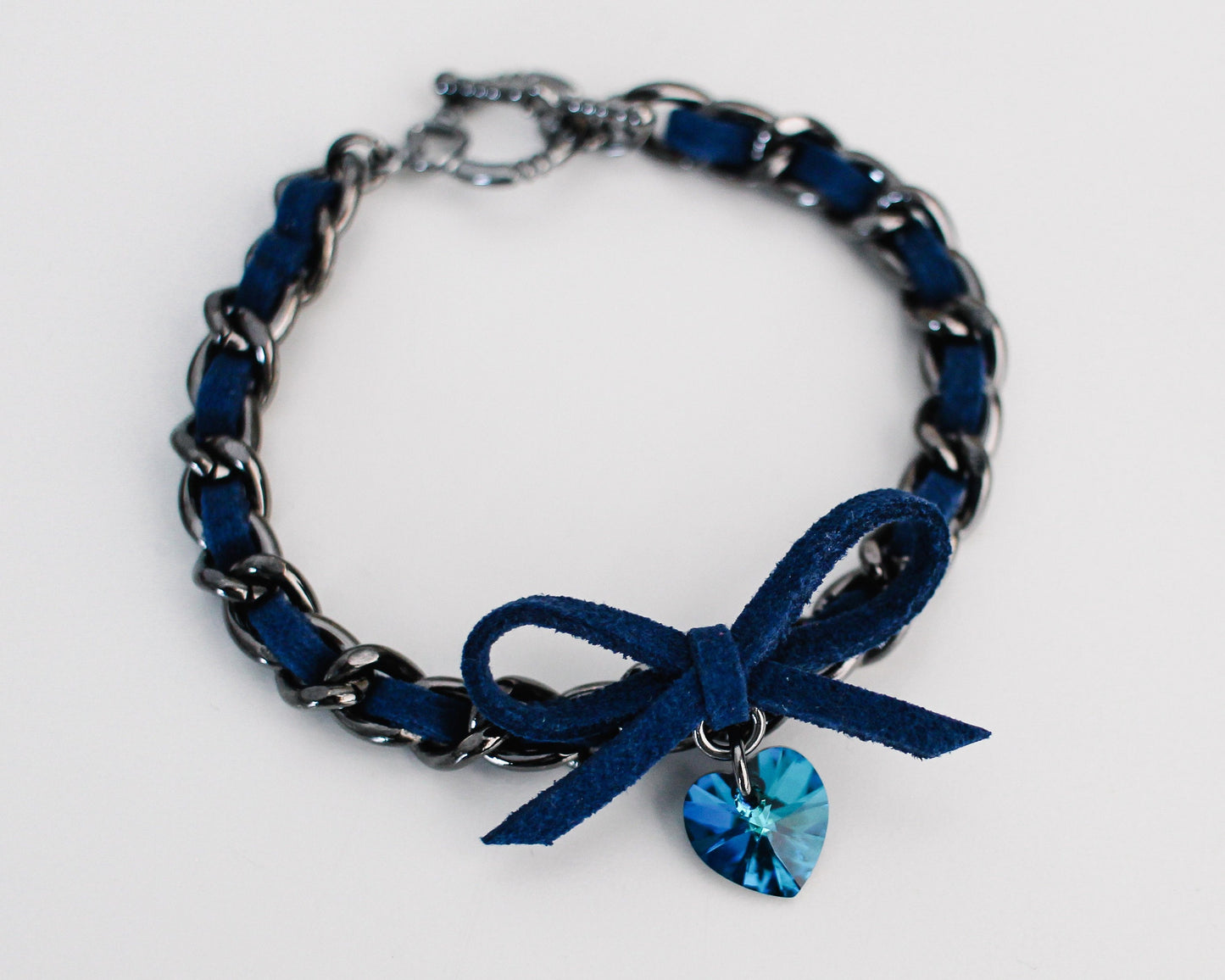 Limited Edition Navy Blue Bow Heart Bracelet