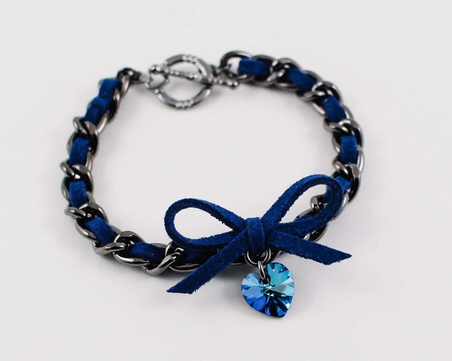 Limited Edition Navy Blue Bow Heart Bracelet