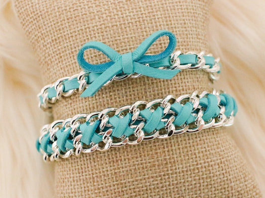 Teal Suede Bracelets