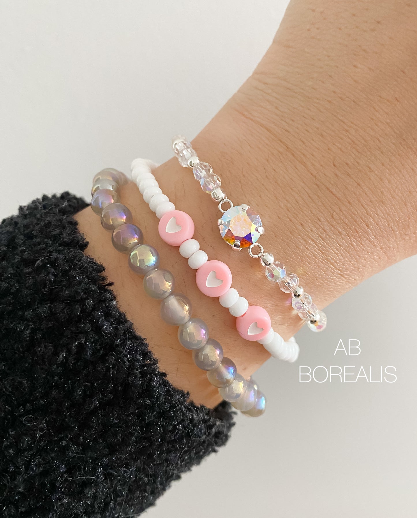 Clear & AB Candy Crystal Bracelets